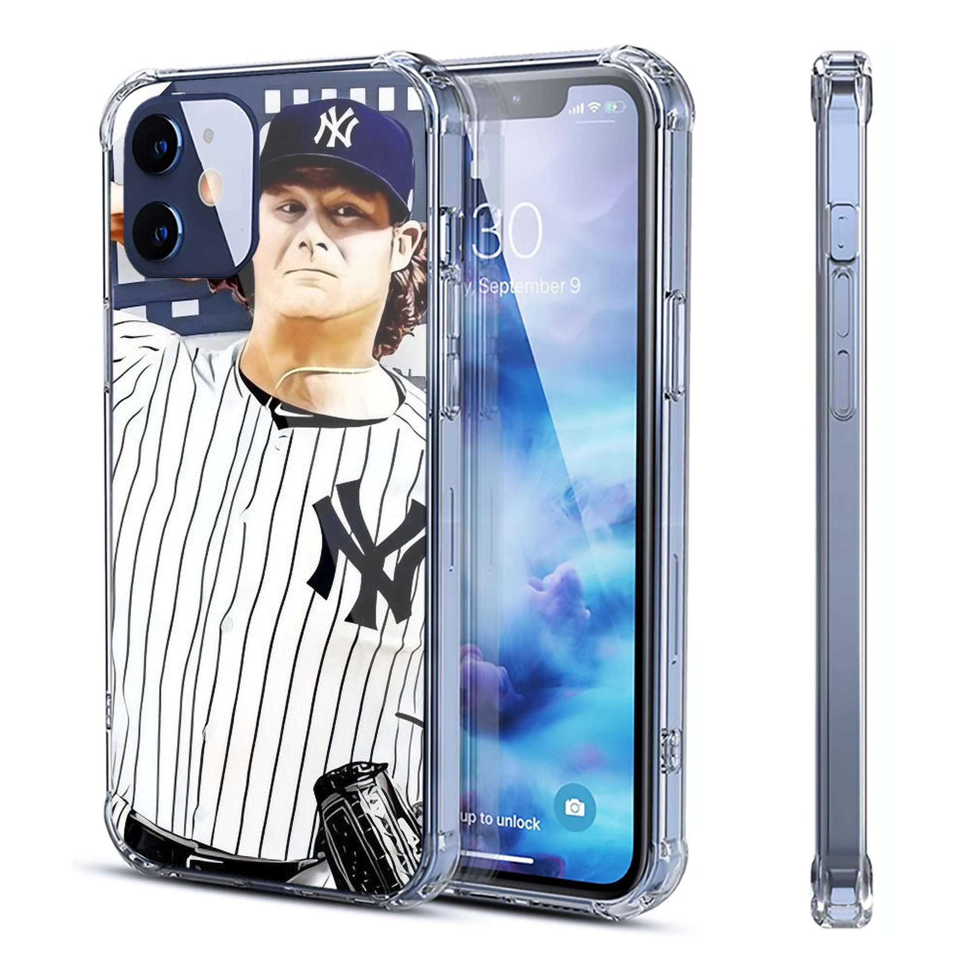 Gerrit Cole 33 Clear IPhone 12 Case – Soft TPU With UV Print – Enhanced Drop Protection, Precise Fit, Anti-Fingerprint, Customizable Design, Scratch-Resistant, Yellow-Resistant